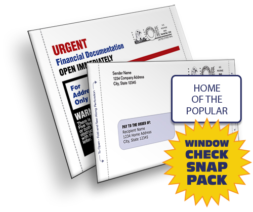 Print Service offering Custom Snap Pack Mailers With Free Graphic Service