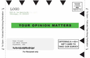 Green and black single fold snappack - Snap Pack Mail Green and black single fold snappak example