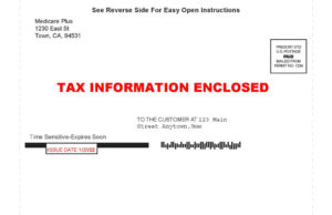 Single fold snap pack with red tax information - Snap Pack Mail Single fold snap pack with red tax information example