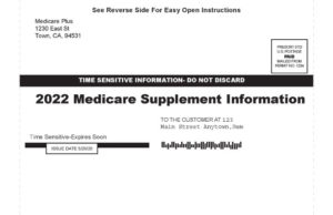 Single fold Medicare presure seal mailer - Snap Pack Mail Single fold Medicare presure seal mailer example