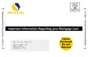 Window check snap pack mortgage information - Snap Pack Mail Window check snap pack mortgage information example
