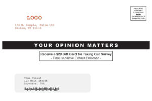 Your opinion matters sample snap pack single fold - Snap Pack Mail Your opinion matters sample snap pack single fold example