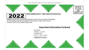 2022 Snappack Front Dark Blue Triangle Sample - Snap Pack Mail 2022 Snappack Front Dark Blue Triangle Sample