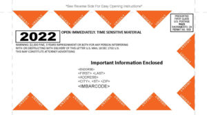 2022 Snappack Front Orange Triangle Sample - Snap Pack Mail 2022 Snappack Front Orange Triangle Sample